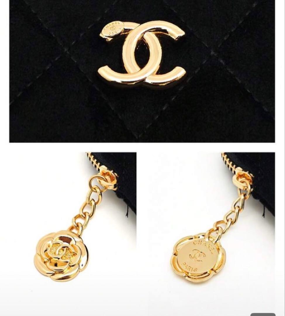 CHANEL ブラック ベルベット 財布ノベルティ