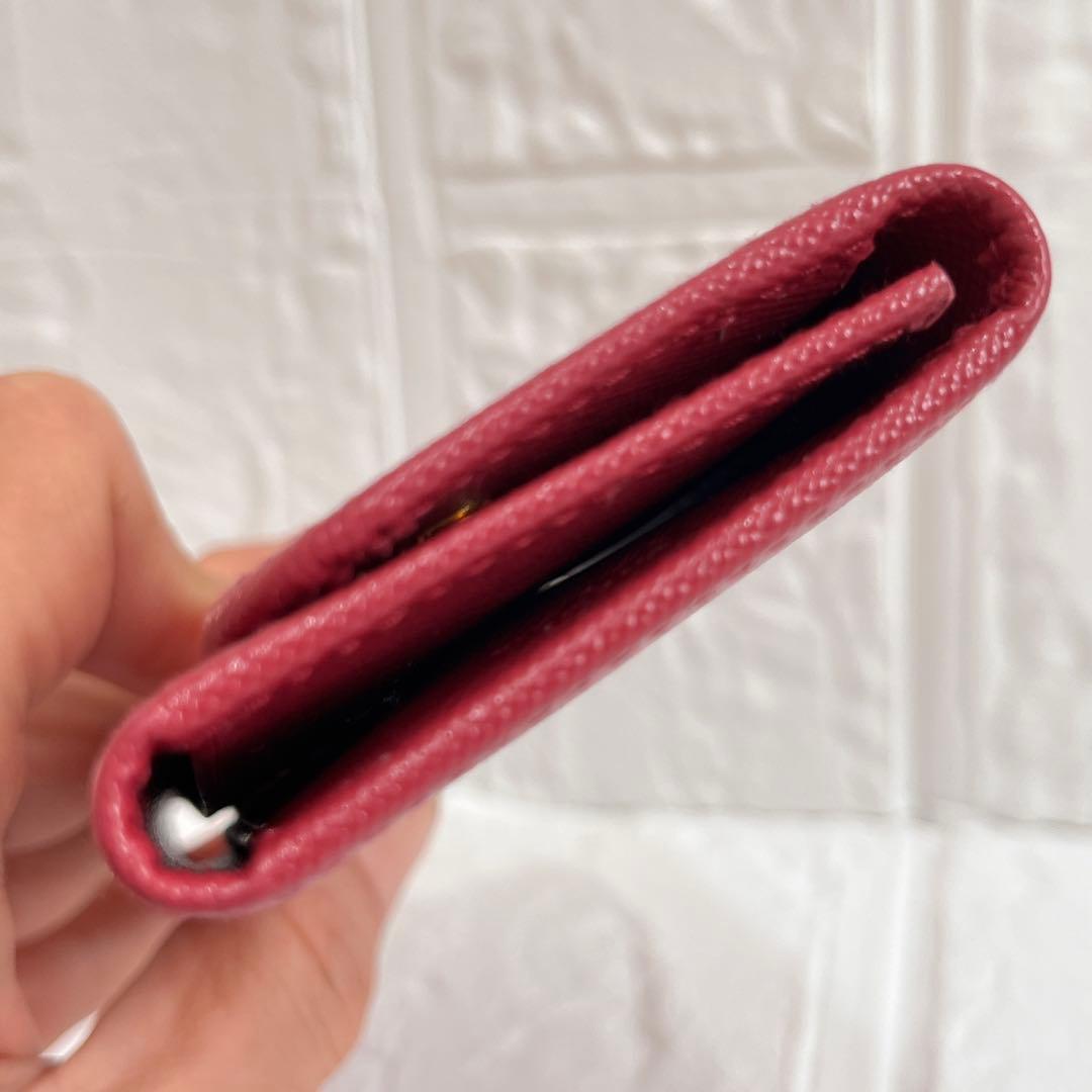 未使用級✨PRADA キーケース　マキシタイプ　ローズ　メタルロゴ　レディース