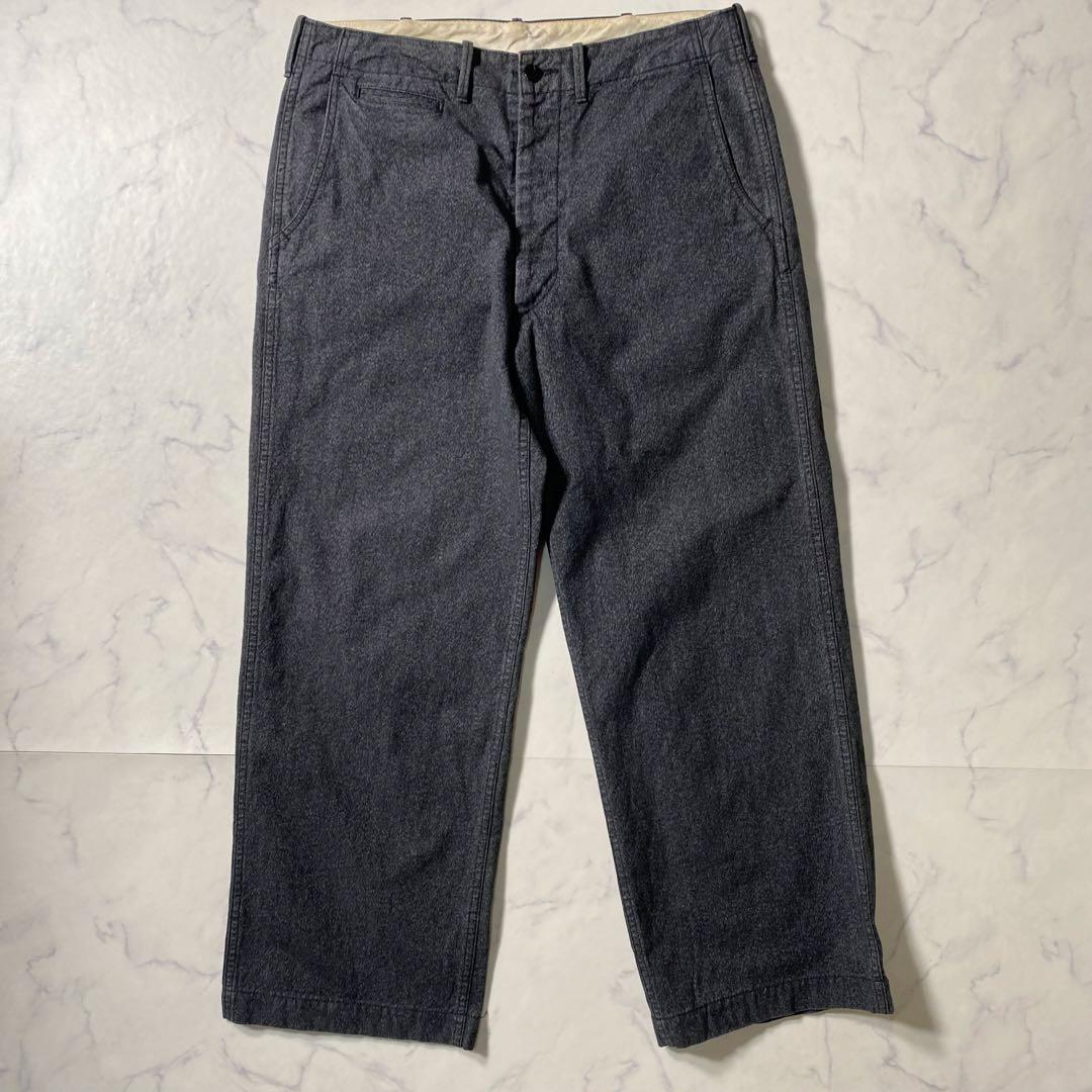 【美品】クッシュマン　ワークパンツ　ブラックシャンブレー　ごま塩　22686　M