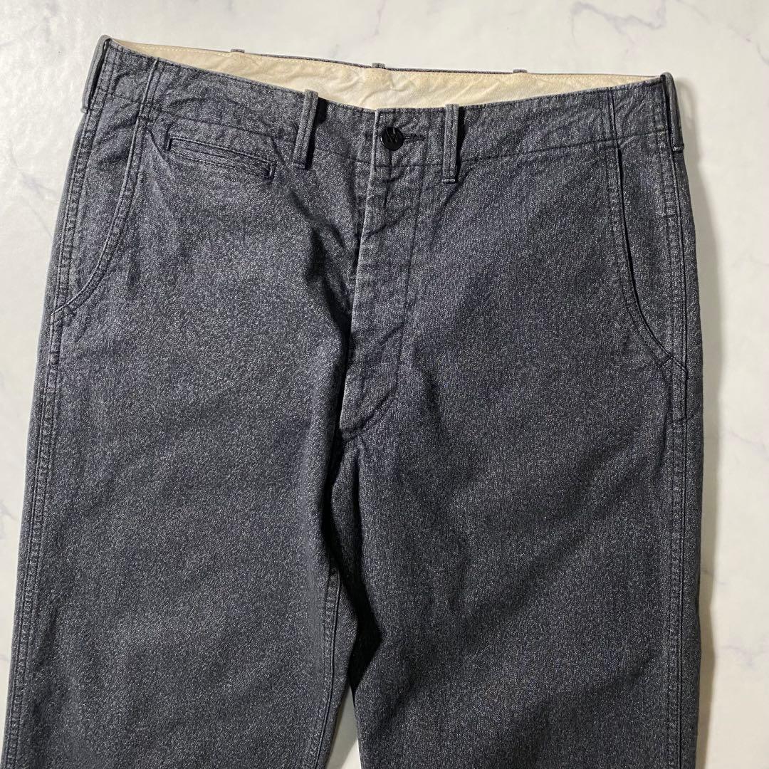 【美品】クッシュマン　ワークパンツ　ブラックシャンブレー　ごま塩　22686　M