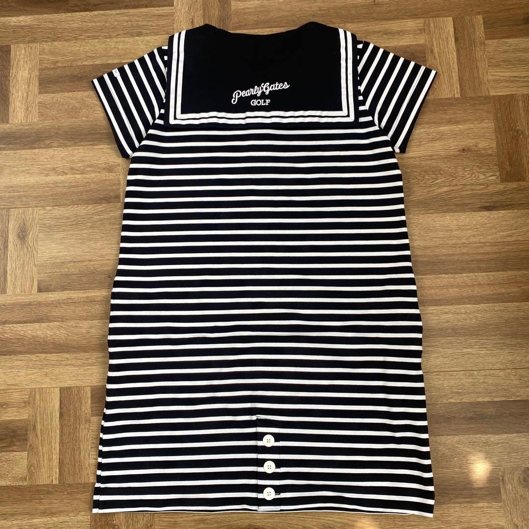 美品♡パーリーゲイツ♡ワンピース♡ボーダー♡ネイビー♡ホワイト♡マリン♡S
