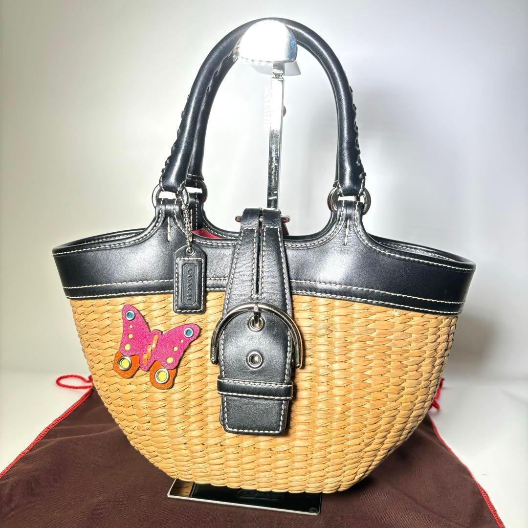 ✨️極美品✨️COACH コーチ かごバッグ ハンド 袋付き