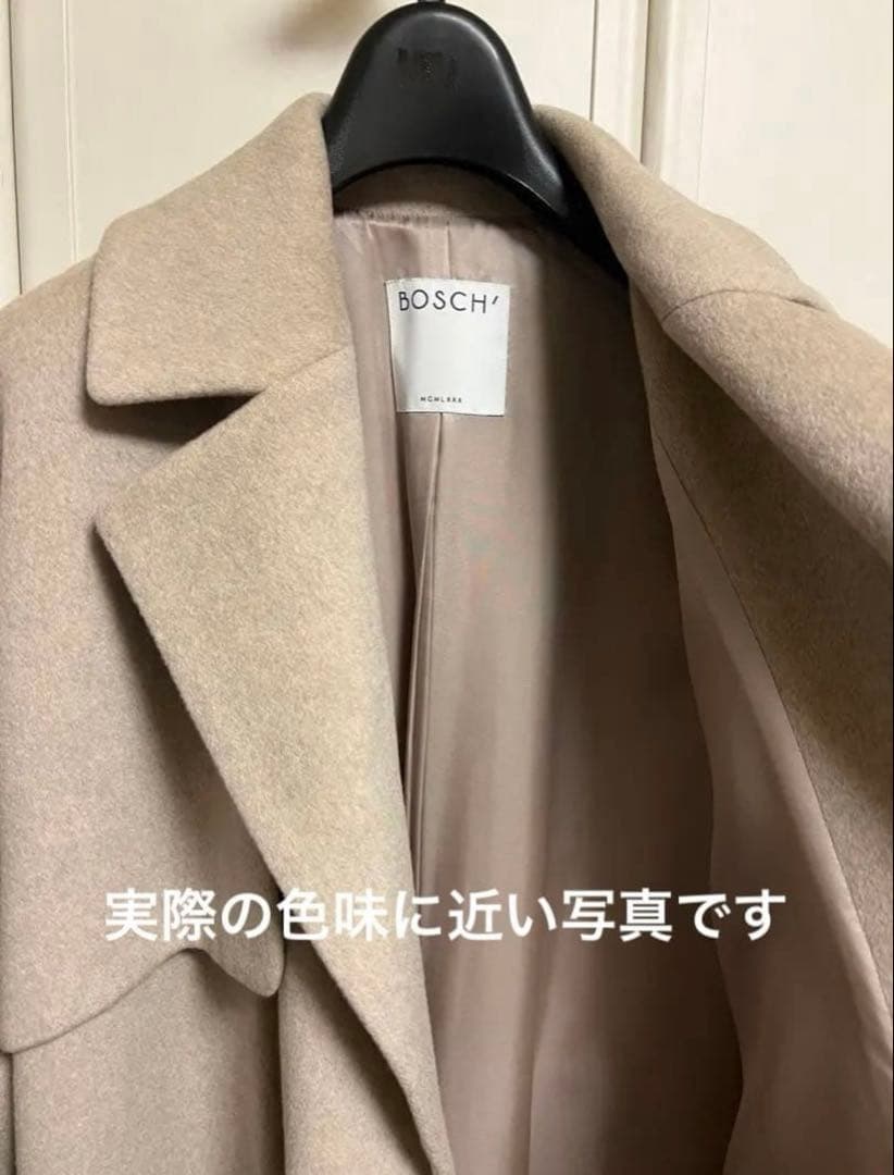 BOSCH ベージュ ロングコート　カシミヤ100%