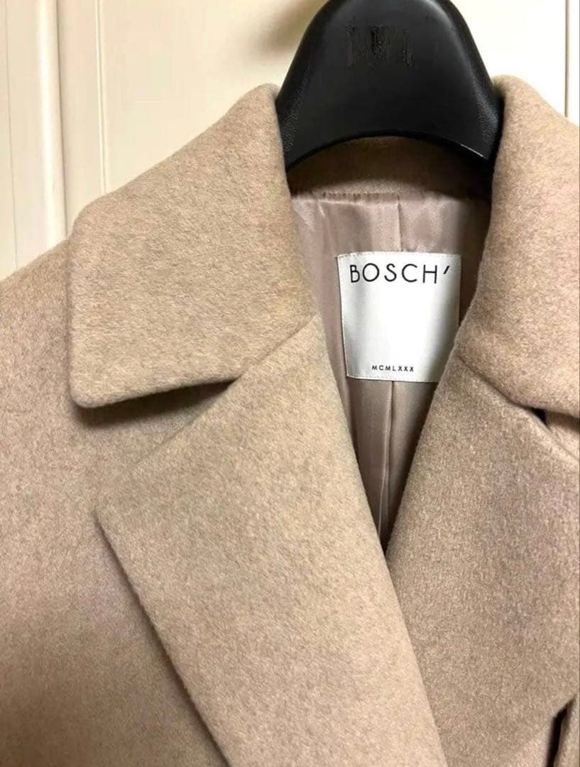 BOSCH ベージュ ロングコート　カシミヤ100%
