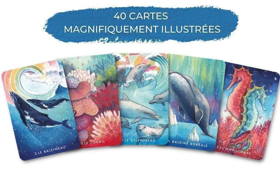 【正規品オラクルカード】水彩画の美麗イラスト✨イルカやクジラに会える海のデッキ