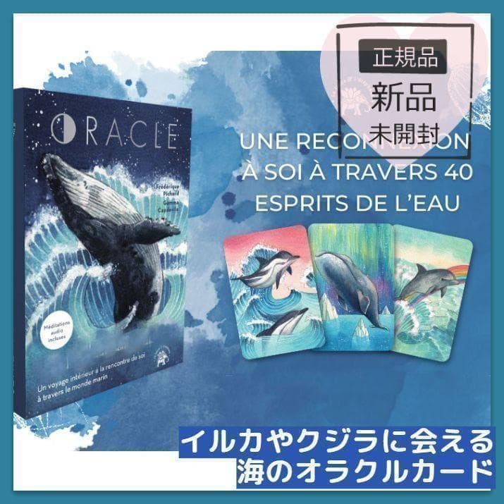 【正規品オラクルカード】水彩画の美麗イラスト✨イルカやクジラに会える海のデッキ