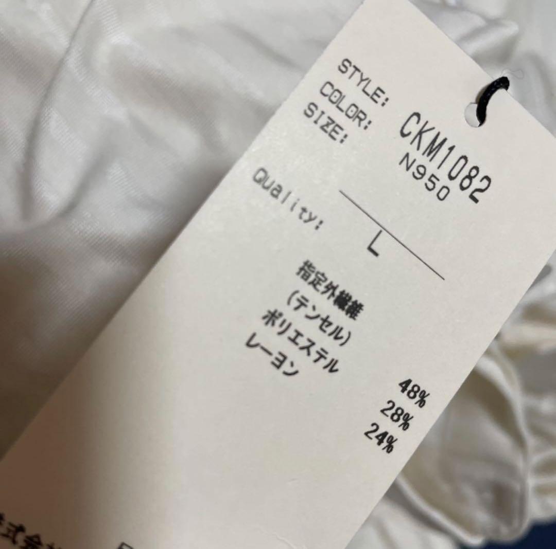 新品　カルバンクライン　ゴルフ　ゴルフウェア　日本製　長袖ポロシャツ　ホワイト