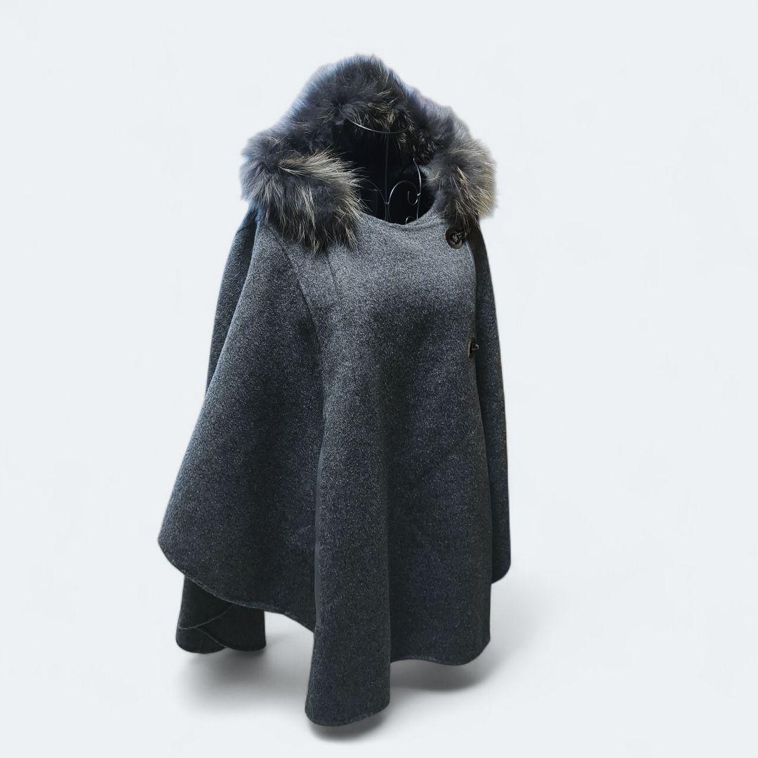 専用極美品✨ヴィヴィアンウエストウッド ポンチョ ケープ カシミヤ混 上質ファー