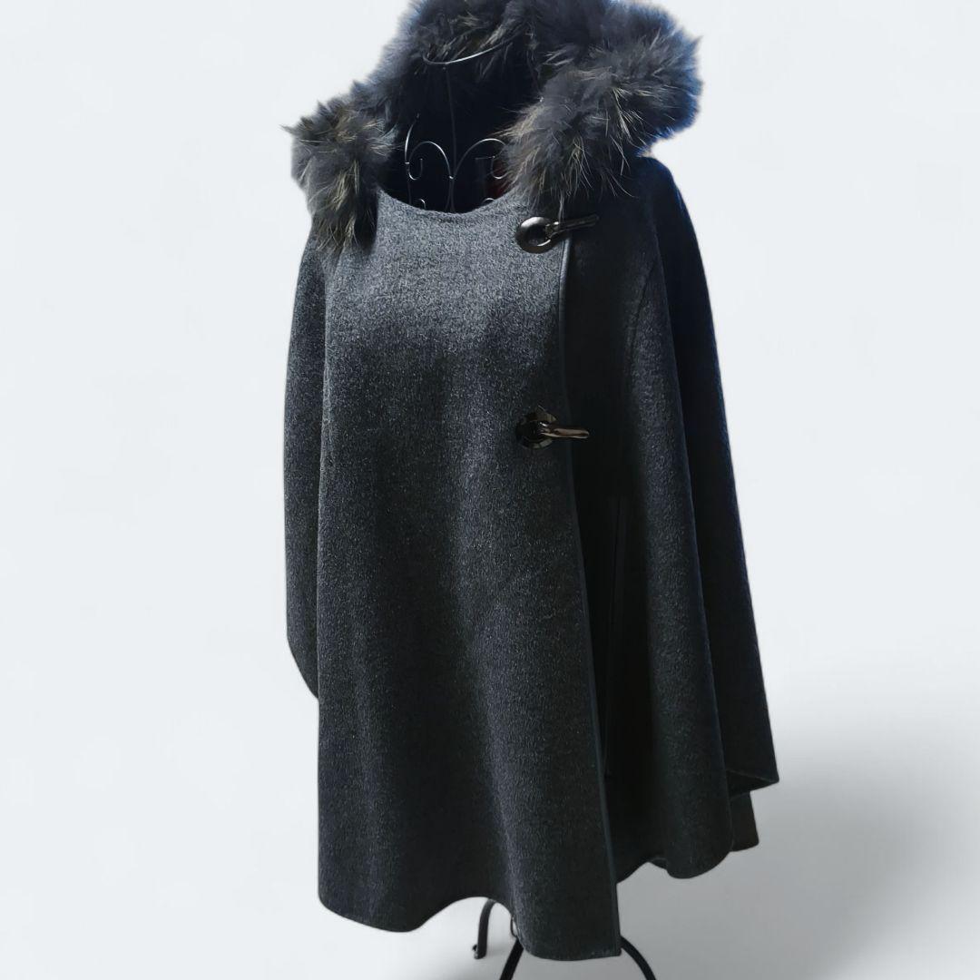 専用極美品✨ヴィヴィアンウエストウッド ポンチョ ケープ カシミヤ混 上質ファー