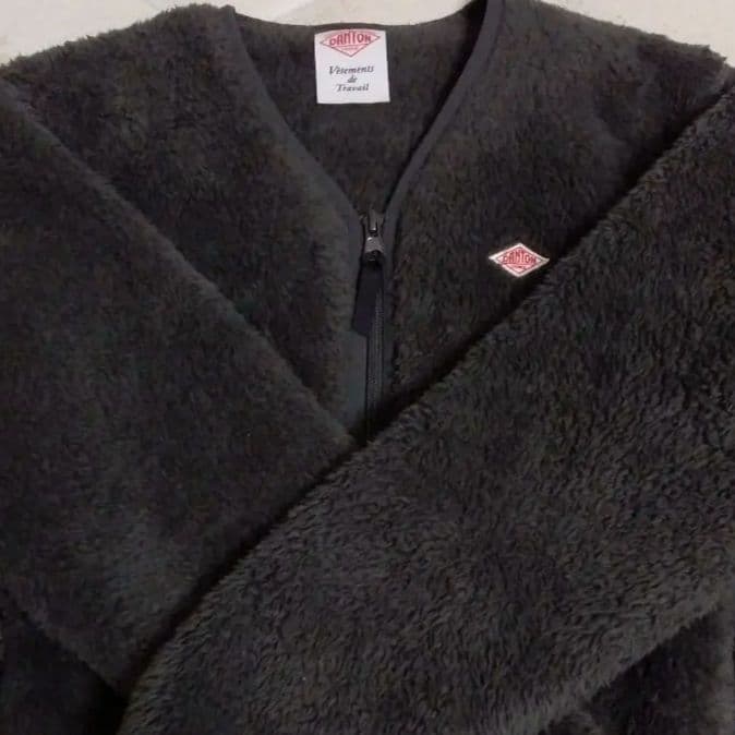 DANTON ダークグレー ノーカラージャケット 34