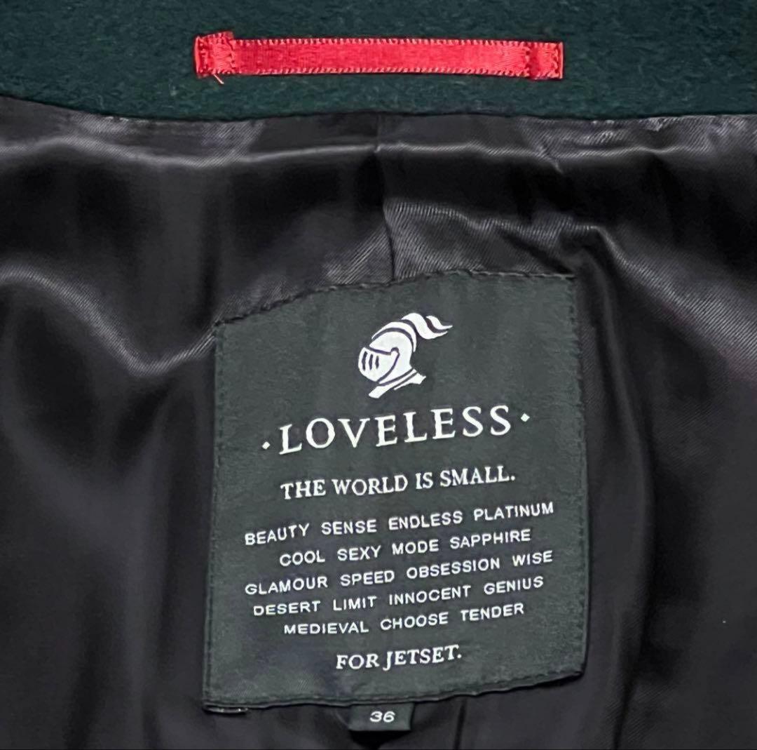 ラブレス　チェスターコート　ダークグリーン　36