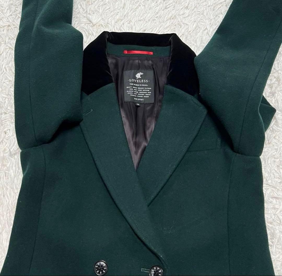 ラブレス　チェスターコート　ダークグリーン　36