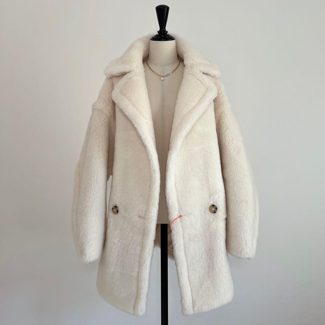 新型最新作❗️新品未使用 ベアショート丈 テディコート ホワイト