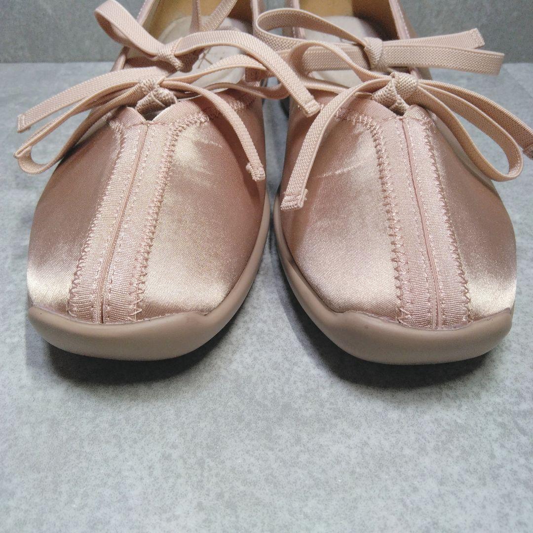 LE TALON ダブルリボンバレリーナ 23.5 ピンク サテン