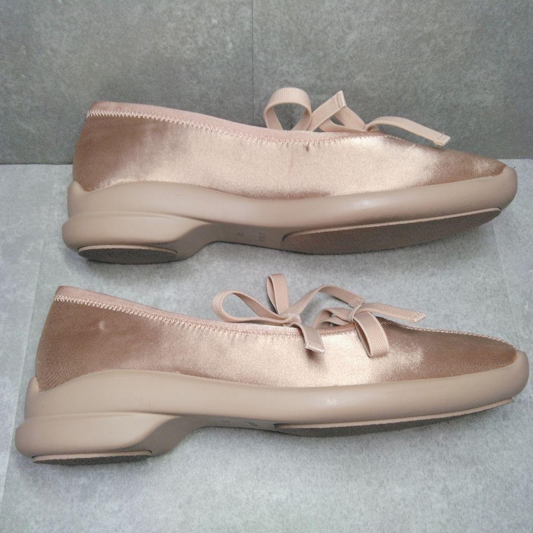 LE TALON ダブルリボンバレリーナ 23.5 ピンク サテン