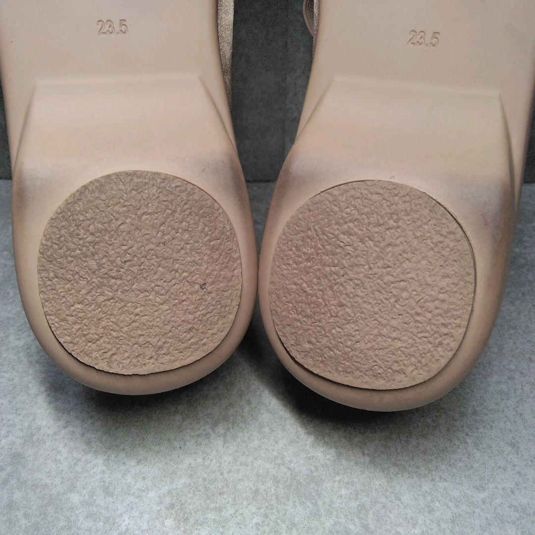 LE TALON ダブルリボンバレリーナ 23.5 ピンク サテン