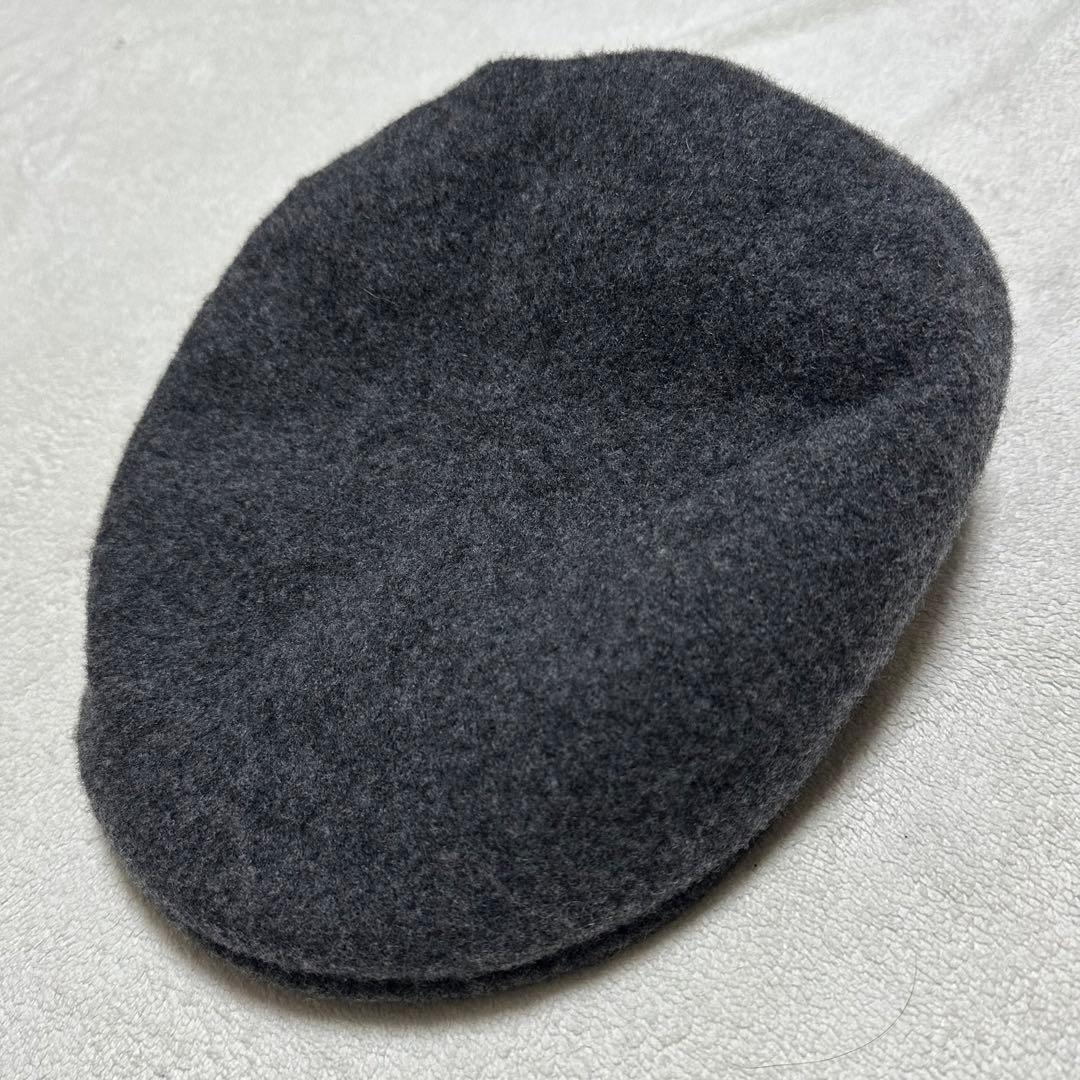 old stussy ウール ハンチング 刺繍ロゴ グレー