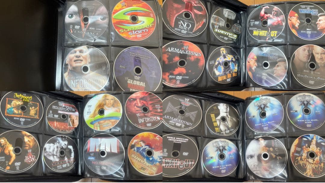 WWE DVD 305枚 ⚠️パッケージ無し、北米版DVDあり要注意