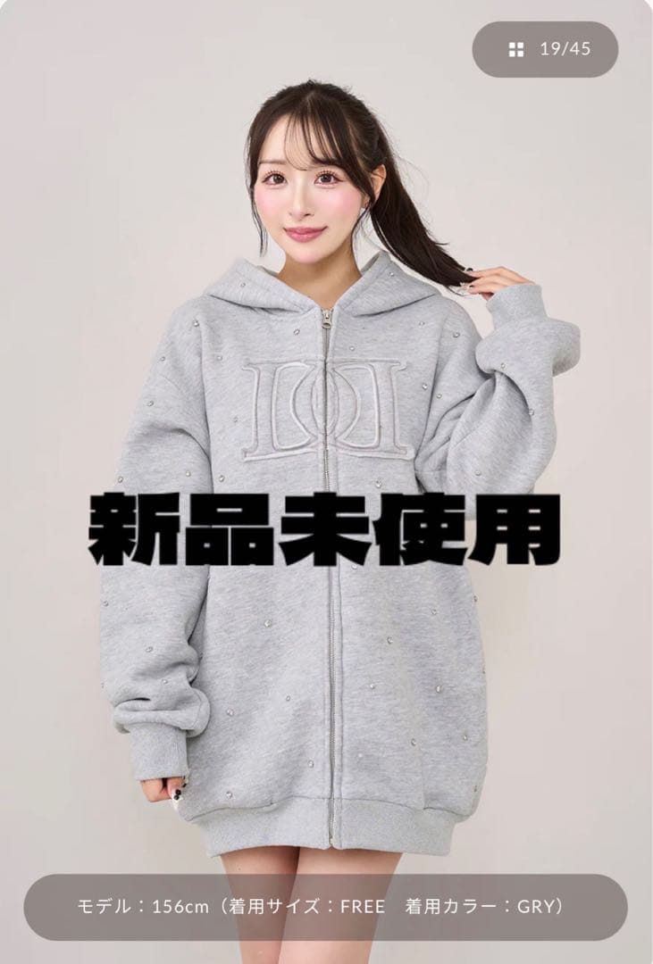 Darich♡新品DDロゴビジュージップパーカー