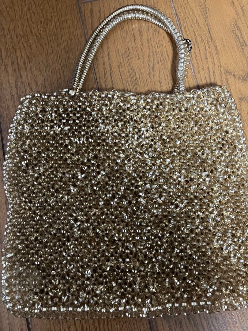 ANTEPRIMA ゴールド フラワーモチーフ パーティーバッグ