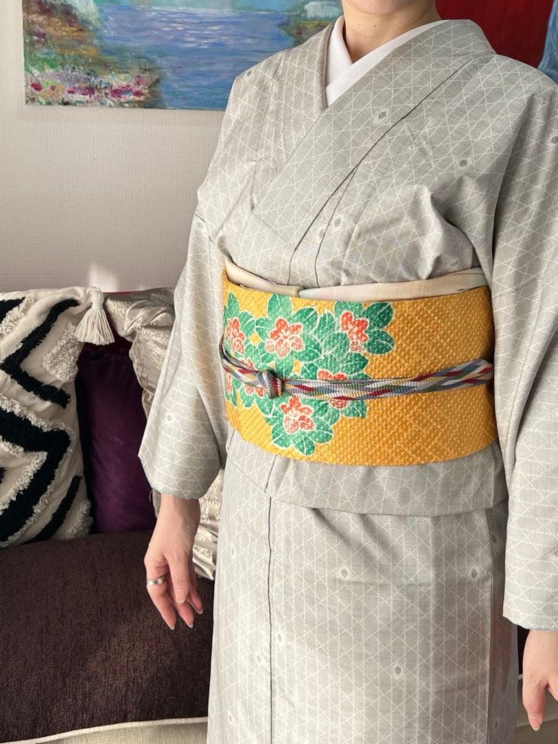 名古屋帯　絞り　染め帯