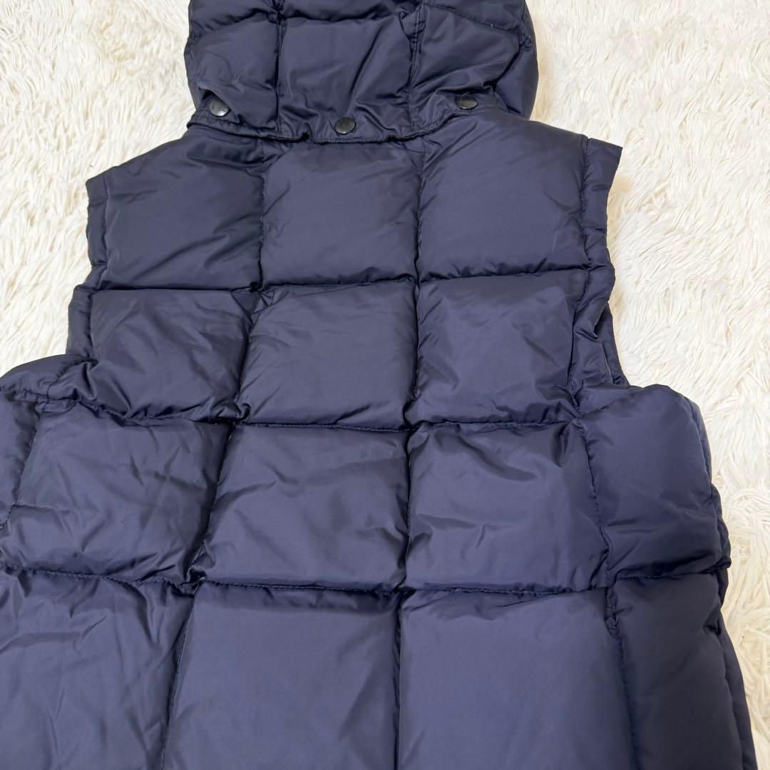 MONCLER ダウンベスト　ネイビー　サイズ0 フードあり