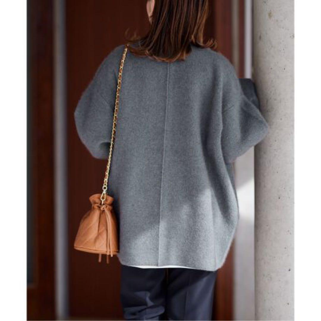 美品 ジャーナルスタンダード ダブルフェイスコクーンカーディガン ジャケット