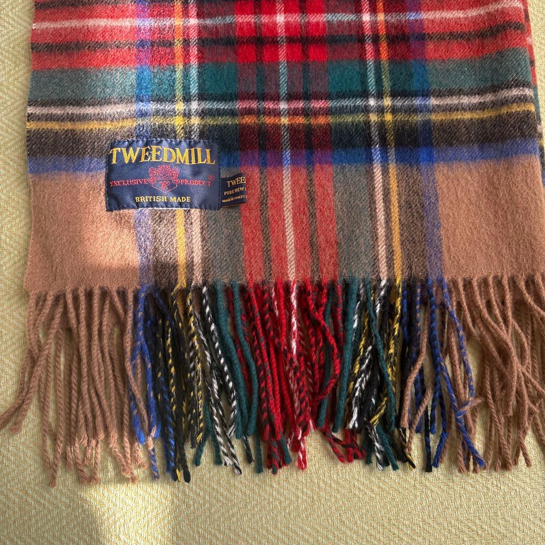 TWEEDMILL ツイードミル　チェック　マフラー　ストール　冬