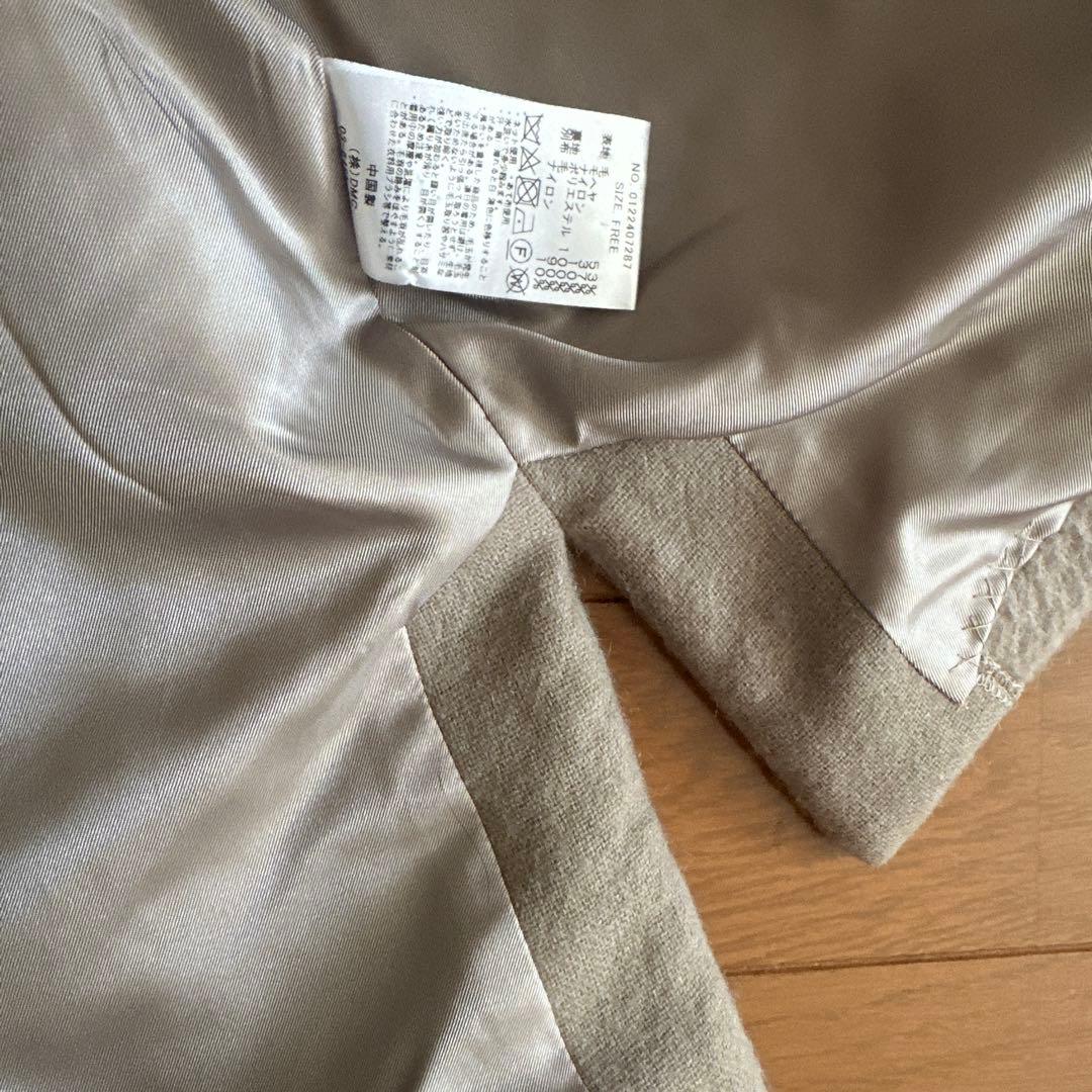 MICA&DEAL ベージュ ノーカラージャケット フリーサイズ