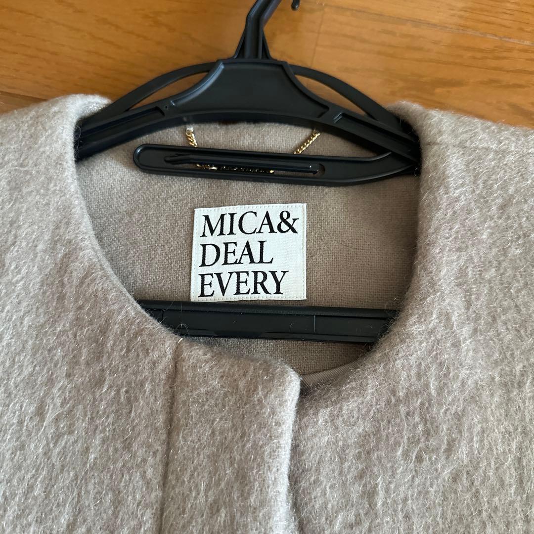 MICA&DEAL ベージュ ノーカラージャケット フリーサイズ