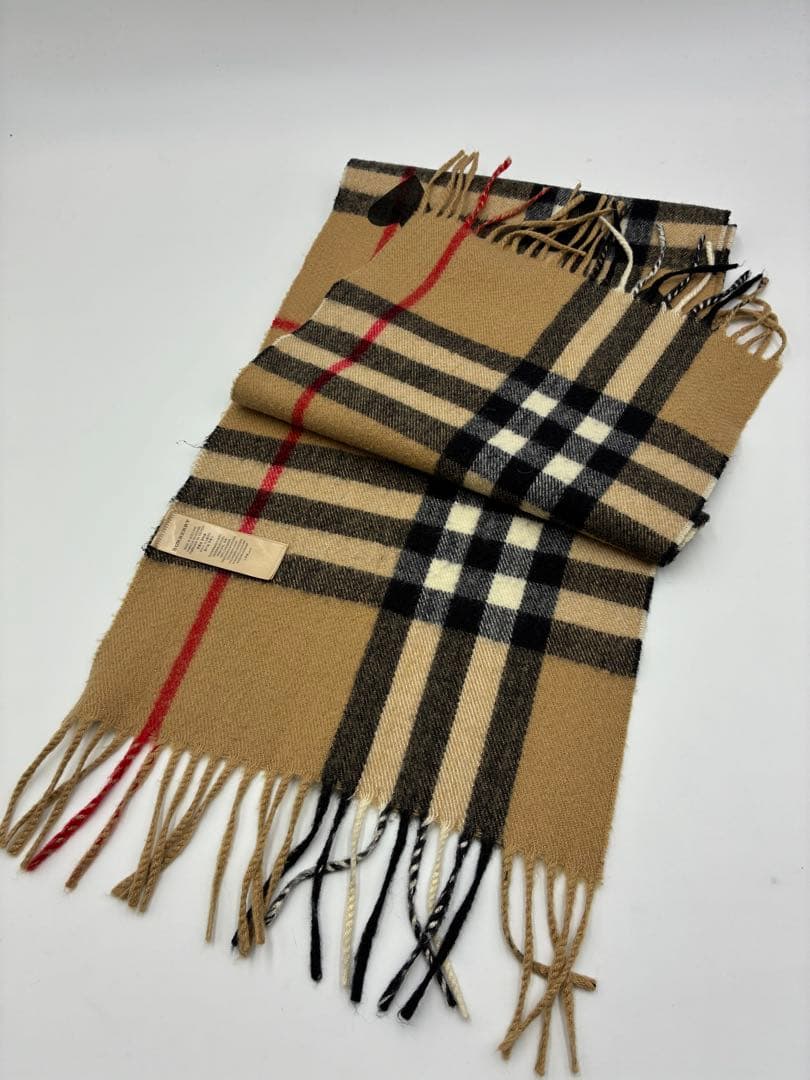【希少品】バーバリー　マフラー　ノバチェック ハート柄　カシミヤ100%