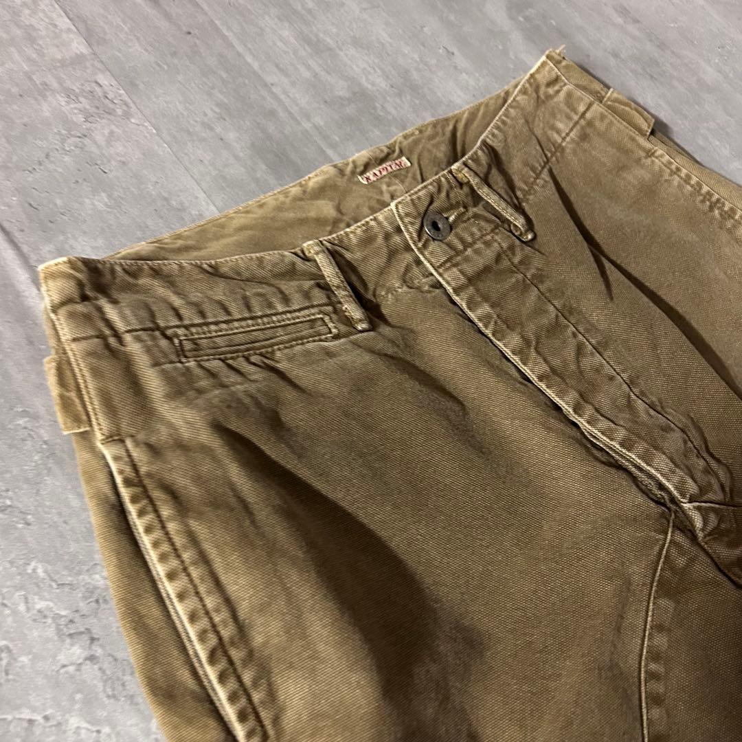 m6912【00s】KAPITAL サルエル風 ワークパンツ　ダック生地 日本製