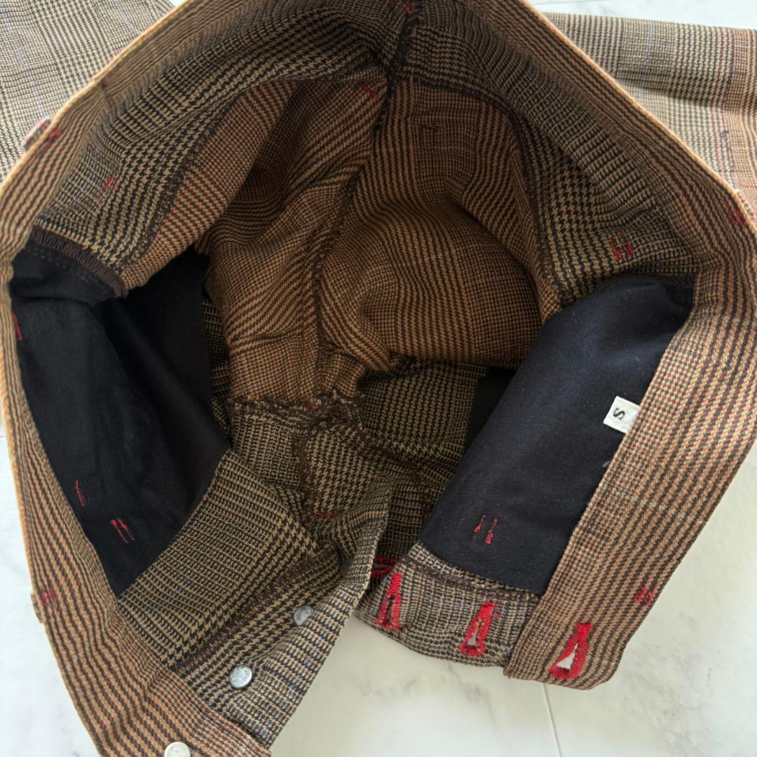 Christopher Nemeth 立体裁断　チェックパンツ ブラウン S
