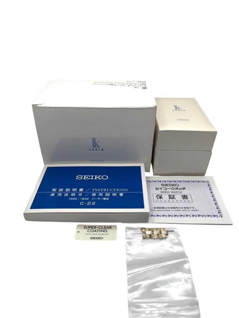 【美品/箱付き】セイコー ルキア 1Pダイヤ 電波ソーラー 腕時計 1063