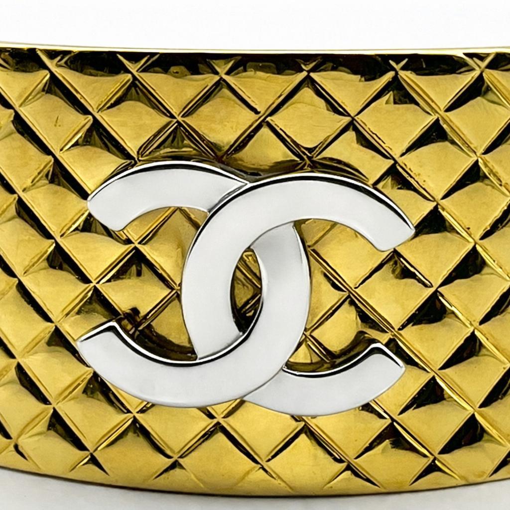 シャネル 98P ココマーク マトラッセ バングル GP ゴールド 箱・タグ付き