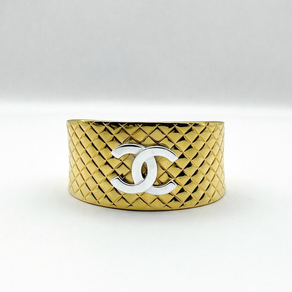 シャネル 98P ココマーク マトラッセ バングル GP ゴールド 箱・タグ付き