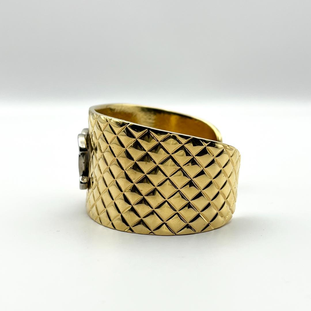 シャネル 98P ココマーク マトラッセ バングル GP ゴールド 箱・タグ付き