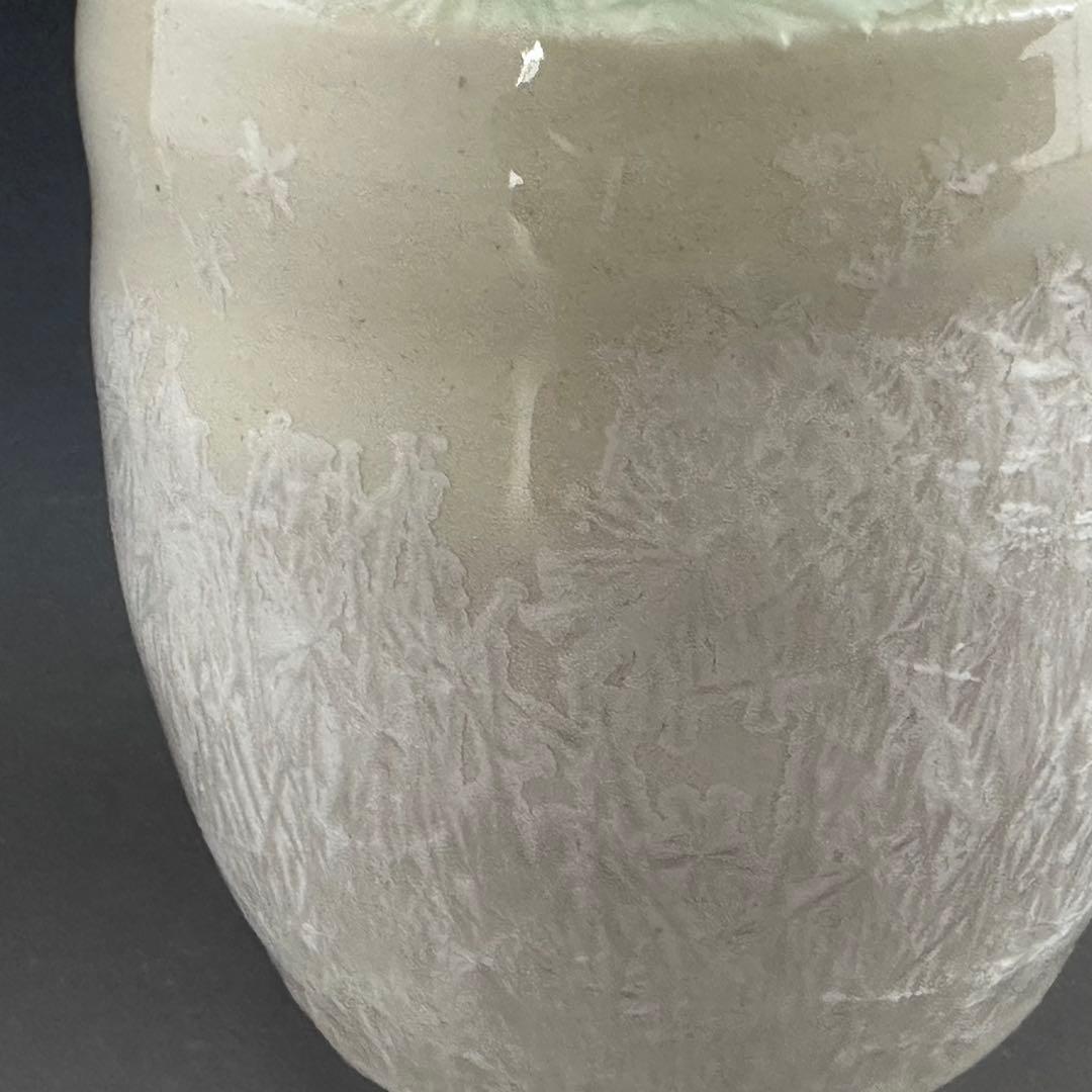 茶道具　濃茶器　茶入　雪結晶釉　坂東豊光　共箱　仕服付　茶会　茶事　稽古　北海道