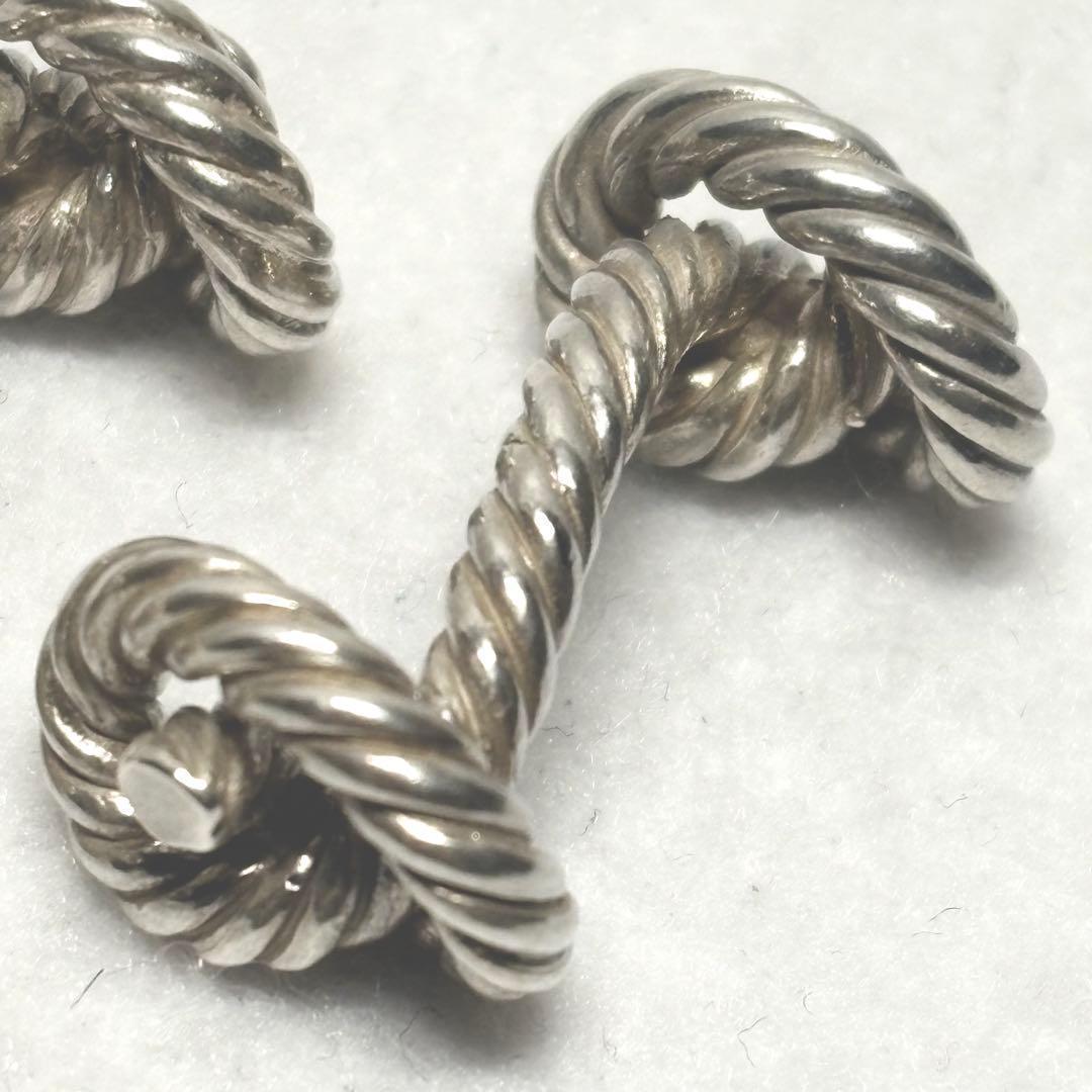 HERMES★エルメス カフリンクス カフス ロープモチーフ シルバー ギフト