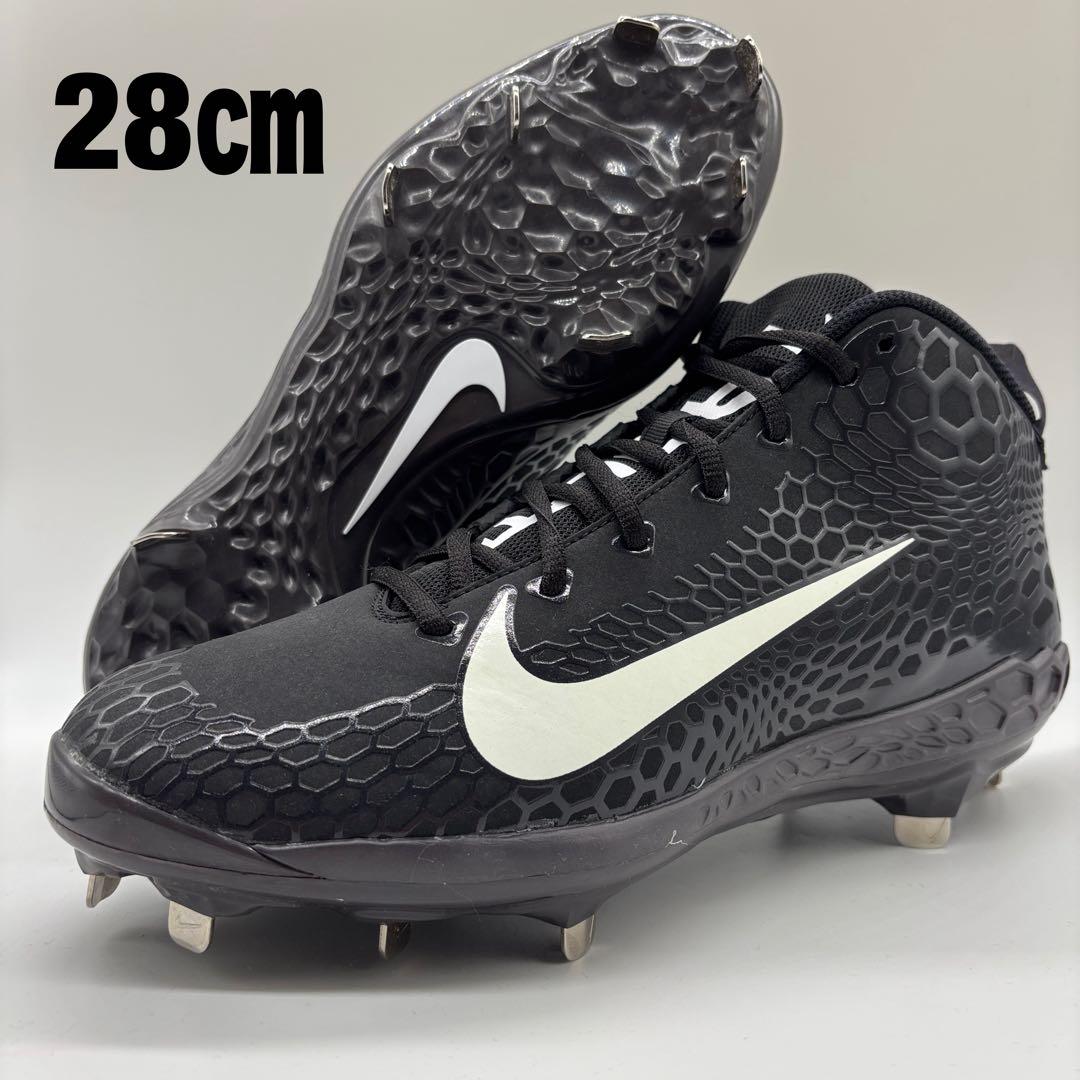 NIKE トラウト 野球 スパイク ブラック 黒 28㎝ ミドルカット 軽量
