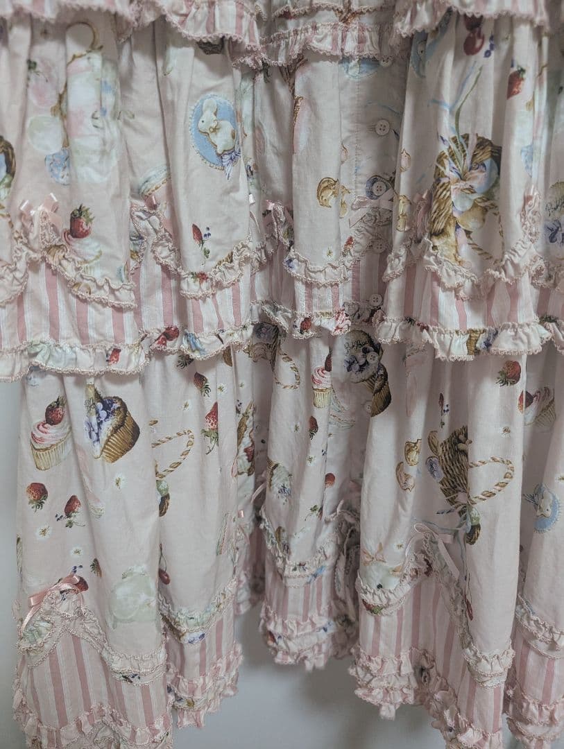 明日まで限定値下美品　ピンクハウス　スプリング　バニー　パッチワーク　ワンピース