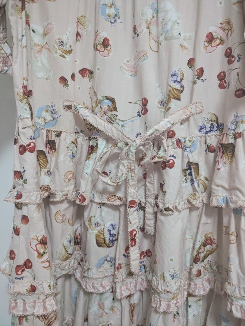 明日まで限定値下美品　ピンクハウス　スプリング　バニー　パッチワーク　ワンピース