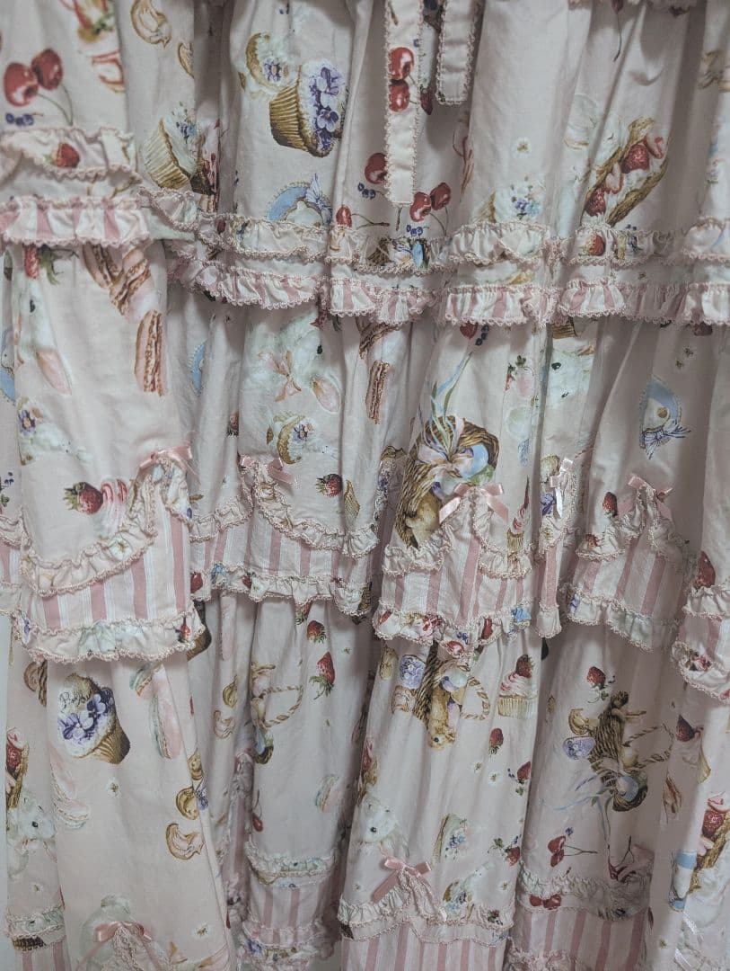 明日まで限定値下美品　ピンクハウス　スプリング　バニー　パッチワーク　ワンピース