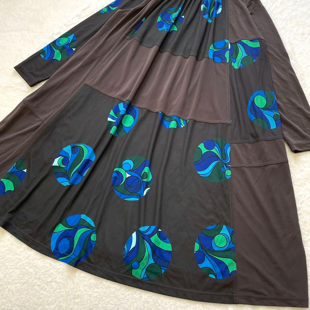 美品 TOKUKO 1er VOL ドット柄 Aラインワンピース