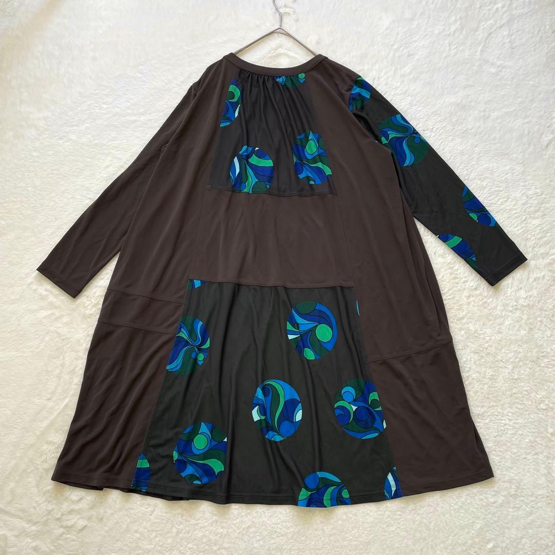 美品 TOKUKO 1er VOL ドット柄 Aラインワンピース