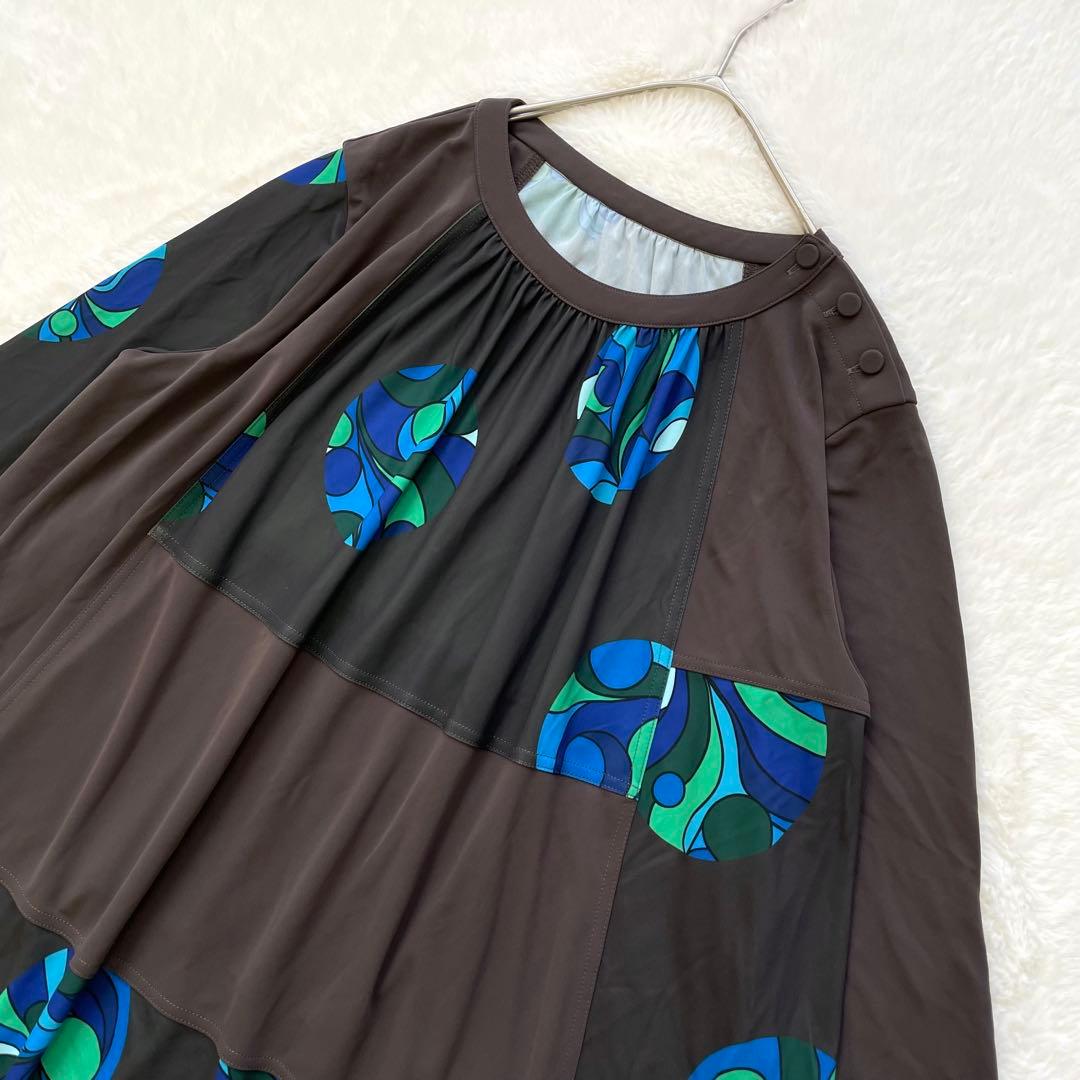 美品 TOKUKO 1er VOL ドット柄 Aラインワンピース