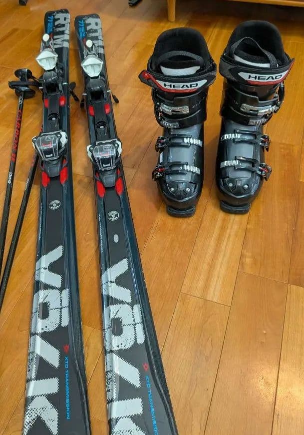 VOLKL RTM 77 メンズ スキー セット 171cm 28cm