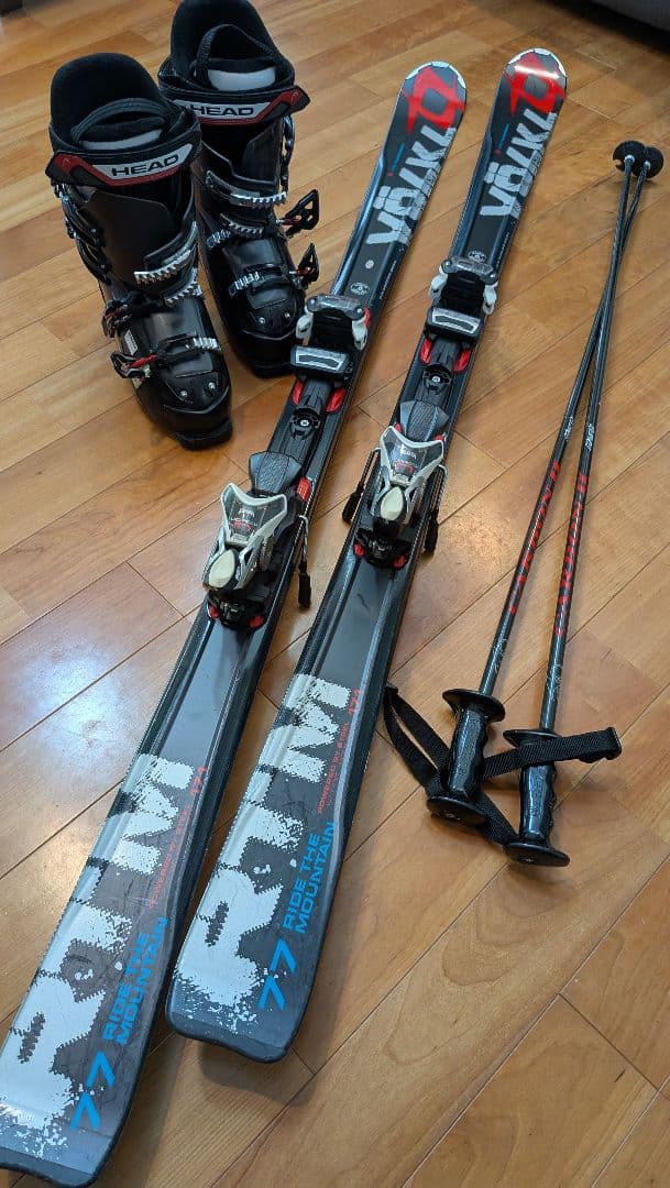 VOLKL RTM 77 メンズ スキー セット 171cm 28cm