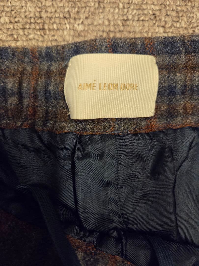 値下げ★AIME LEON DORE ウールチェックパンツSサイズ