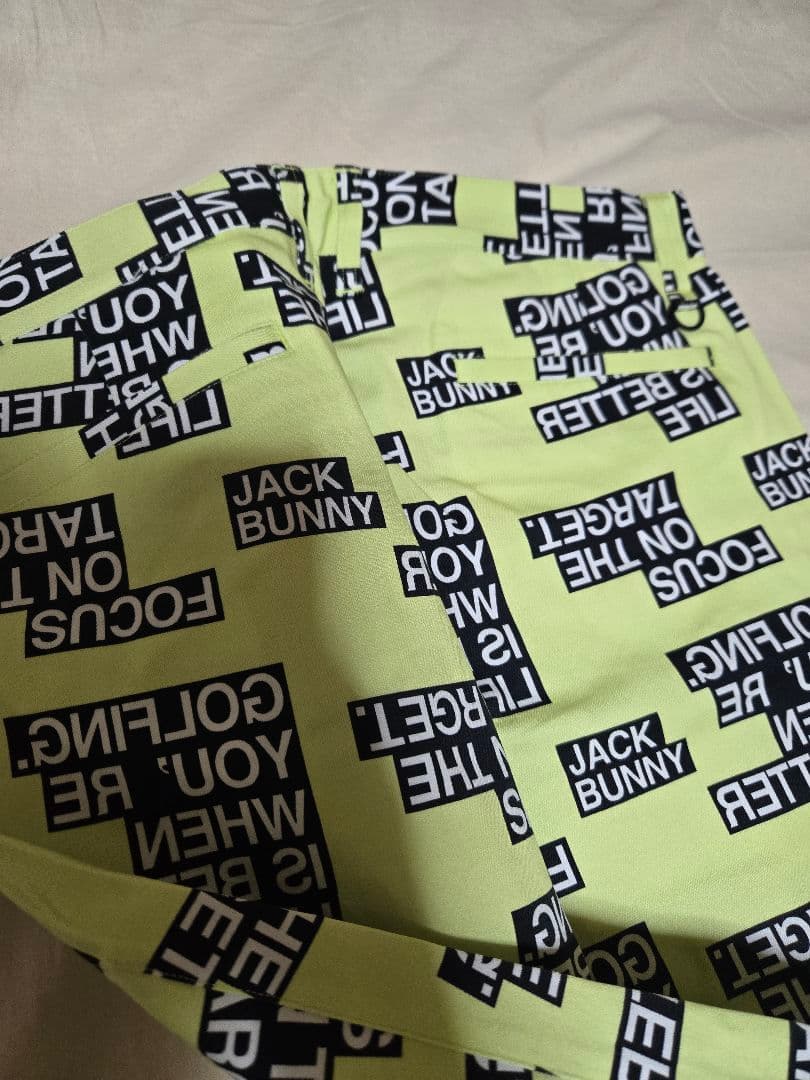 6　サイズ　LL　メンズ　ゴルフウェア jackbunny　イエロー　パンツ